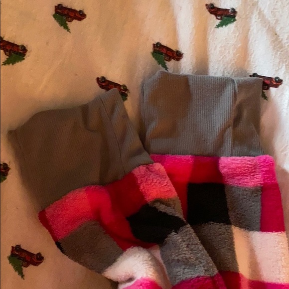 Pink black grey color block pajama pants - Picture 4 of 5